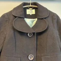 【最終出品】【訳あり】TOCCA ウールコート　ネイビー　150