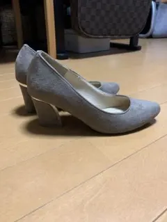 pure taffy ベージュグレー スエード パンプス