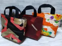 ハンドメイド帯リメイクバックトートバッグ3点No.184