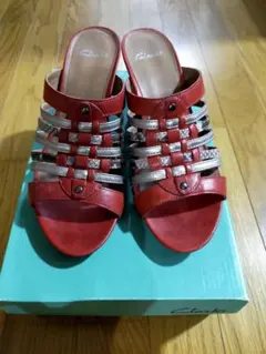 クラークス　レディス　ウエッジソールサンダル