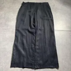 古着 00s ラルフローレン 極太 リネン パンツ スラックス ワイド ブラックのサムネイル
