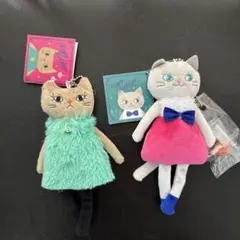 カルディ KALDI クリスマス ねこ 2体セット ※キャンディ1個なし