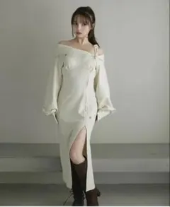 ANDMARY camilla slit dress アイボリー - メルカリ
