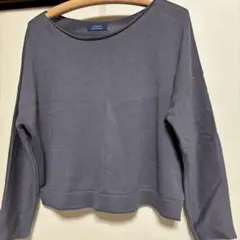 HUMAN WOMAN グレー 長袖ニットセーター