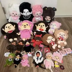 希少　モンチッチ ぬいぐるみ マスコットモノトーン桜抹茶レトロマルチカラーまとめ 希少 モンチッチ ぬいぐるみ マスコットモノトーン桜抹茶レトロマルチ
