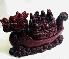 中国製 七福神 宝船 縁起物 樹脂製 獅祥 置物 インテリア - メルカリ