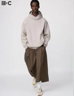 【新品未使用】UNIQLO C コットンキュロット L ブラウン