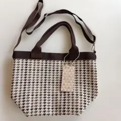 D.KELLY 千鳥格子柄 2way トートバッグ ショルダー