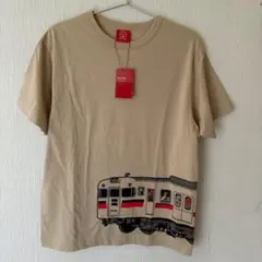 ★新品★OJICO 電車プリント Tシャツ ベージュ　山陽電気鉄道　Lサイズのサムネイル