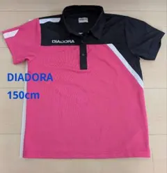 DIADORA ポロシャツ 150cm ピンク ブラックのサムネイル