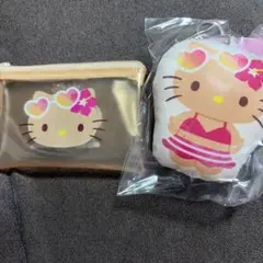 サンリオ キティ 日焼けキティ ぬいぐるみ ポーチ 100均