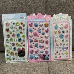 即日発送！しずく　硬いシール　アクリル　ぷくぷくシール　3枚セット