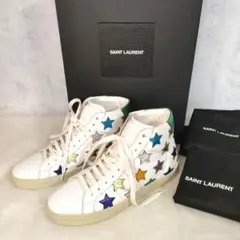 美品✨SAINT LAURENT スターパッチ ハイカットスニーカー39のサムネイル