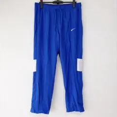 美品✨️ナイキ DRY-FIT 無地 裾スナップボタン パンツ L 青