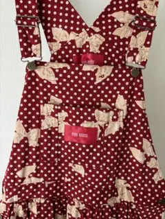 【新品未使用】ピンクハウス ワッペン サロペットスカート/2025年 新品未使用】ピンクハウス ワッペン サロペットスカート/2025年