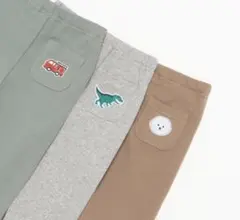 新品未開封　プティマイン　90cm レギンス　グレー恐竜　プティプラ