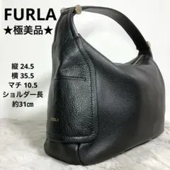 ★未使用級★FURLA ワンショルダー ハンドバッグ 2way レザー シボ革