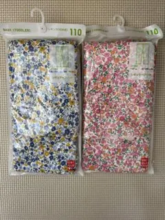 新品未使用★ユニクロ★レギュラーフィット10分丈レギンス2点110cm リブ素材