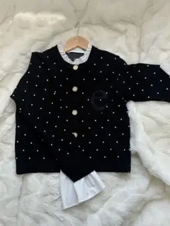 EIMY ISTOIRE Attachedcollar ニットジャケット　ドットのサムネイル