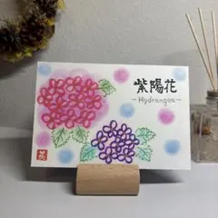 수국 [수국] 캘리그라피 아트 파스텔 힐링 레인