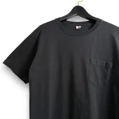 古着 VINTAGE 90s Hanes ポケT 無地 ブラック Tシャツ