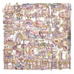 【U52】シール 50枚 PETステッカー 遊園地 ファンタジー コラージュ素材