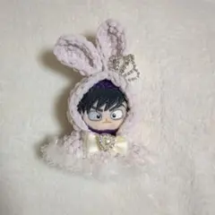 ほわぬい ぬい服 フード付きふわふわケープ うさぎ ピンク