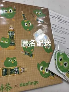 匿名配送 未使用 特茶 × Duolingo アクリルキーホルダー &ステッカー