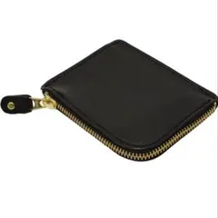 栃木レザー コンパクト財布 小銭入れ コインケース メンズ　ブラック