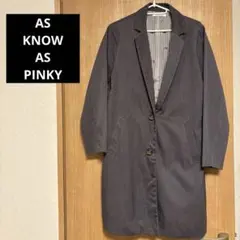 AS KNOW AS PINKY チェスターコート　グレー　フリーのサムネイル