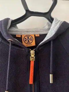 Tory Burch ネイビー フルジップパーカー XS