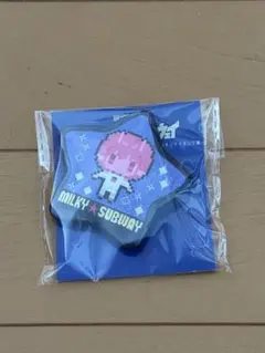 銀河特急 ミルキー サブウェイ 星形ドット アート缶バッジ　チハル