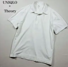 Theory ＆ユニクロ AIRism ポロシャツ M 白 接触冷感 速乾 美品のサムネイル