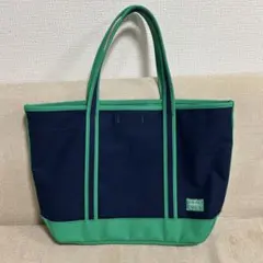 PORTER ポーターガール ボーイフレンドトート A4 ネイビー グリーンのサムネイル