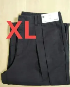 新品 GU チノバレルレッグタックパンツ ブラック XL ジーユー