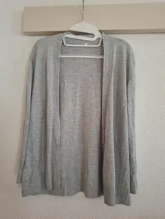 無印カーディガン七分袖 UVカットMサイズ グレー