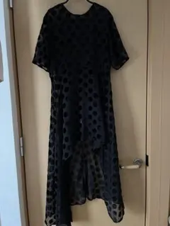 ZARAドットシアーアシンメトリーワンピース