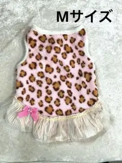 トレンドアニマル柄　ふわふわ犬服　ペット服　フリース素材　M
