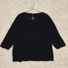 ロートレアモン 美品 ブラック グレー 切替 レイヤード風 38（M相当）