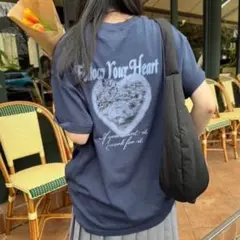 ZOZOTOWN Tシャツ ネイビー 半袖 レディース Mサイズのサムネイル