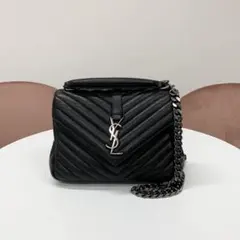 サンローラン レザー カレッジ YSL キルティング 2WAY ショルダーバッグ