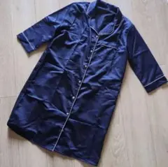 GU ネイビー シャツワンピース ルームウェアパジャマM