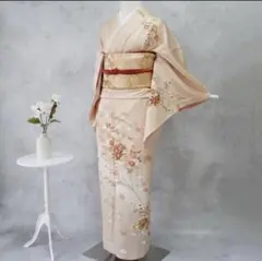 訪問着 付け下げ ベージュ 花柄 金彩のサムネイル