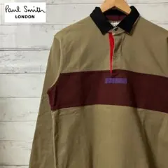 ポールスミス ロンドン ラガーシャツ 長袖 サンドカラー Lサイズ