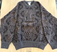 TREDICI購入　アブストラクトパターンウールニット 80-90s