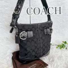 COACH コーチ シグネチャー ソーホー ワンショルダーバッグ 黒 6824