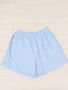 【UNIQLO】ストライプ ショートパンツ ブルー M