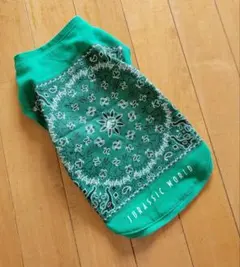ハンドメイド　リメイク　犬服 グリーン