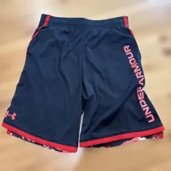 UNDER ARMOUR YXL 半ズボン 黒/赤 迷彩