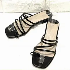 【美品】黒 ストラップ サンダル ORientalTraffic S サイズ